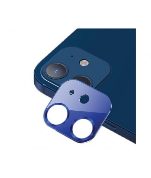 Protectie Camera Usams Metal si Sticla Securizata Pentru iPhone 12 Albastru